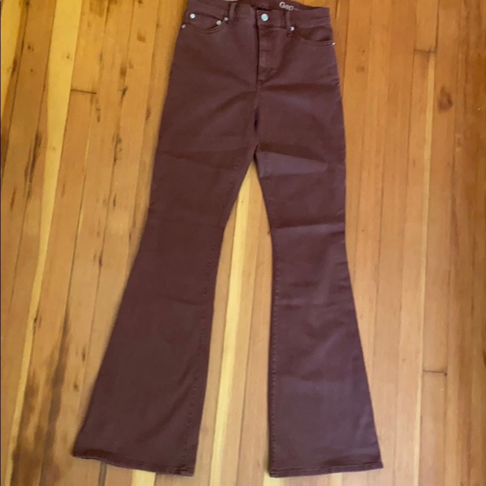 Gap 29r Resolution skinny flair jeans, mauve